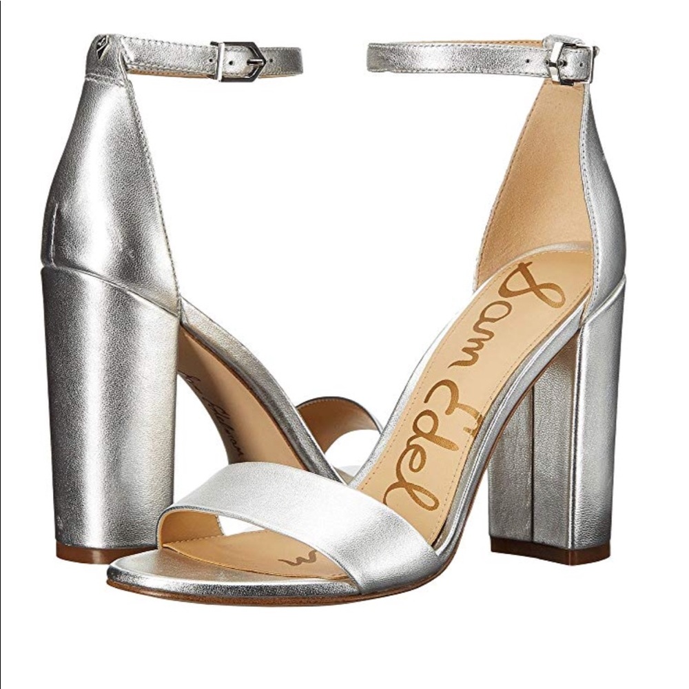 Sam Edelman Yaro Silver Heels EUC